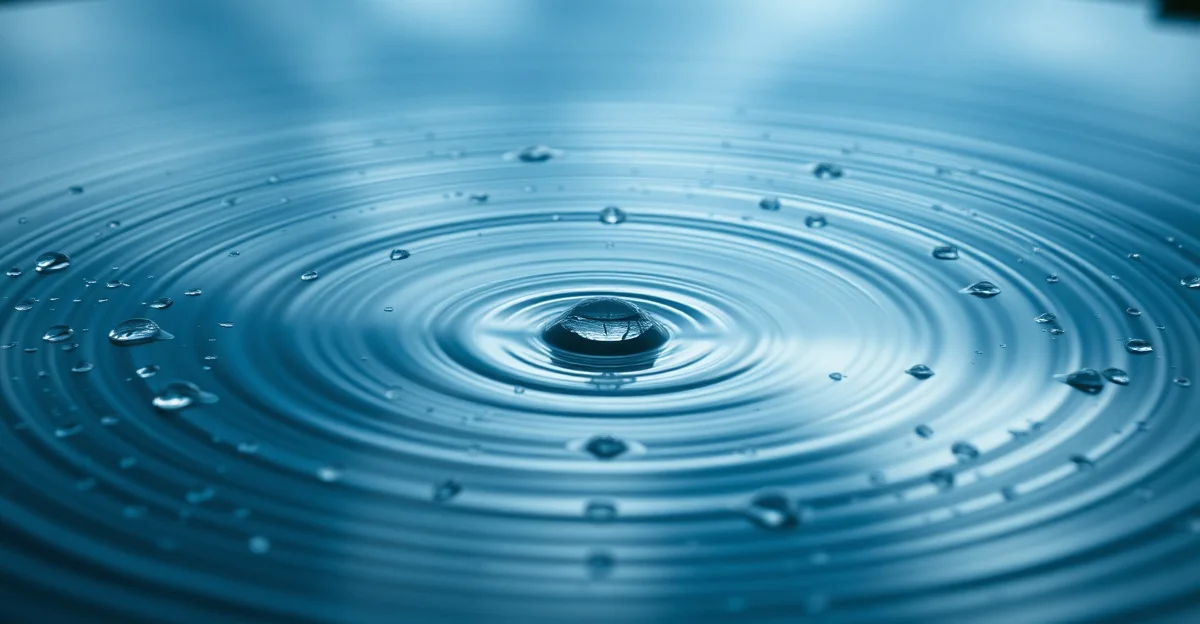 잔잔한 물 위로 떨어지는 햇살