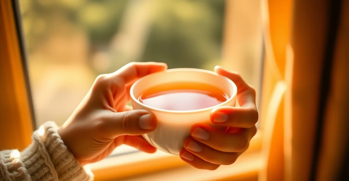 soft morning mist over still water