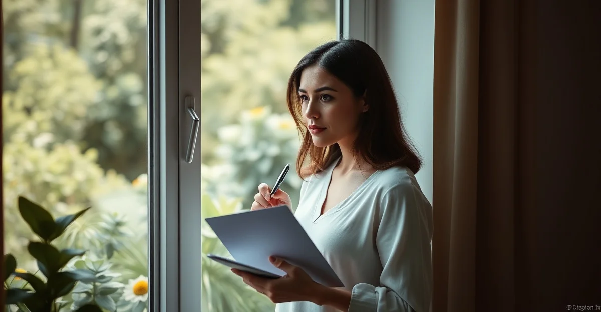 조용한 카페에서 노트를 펼친 책상