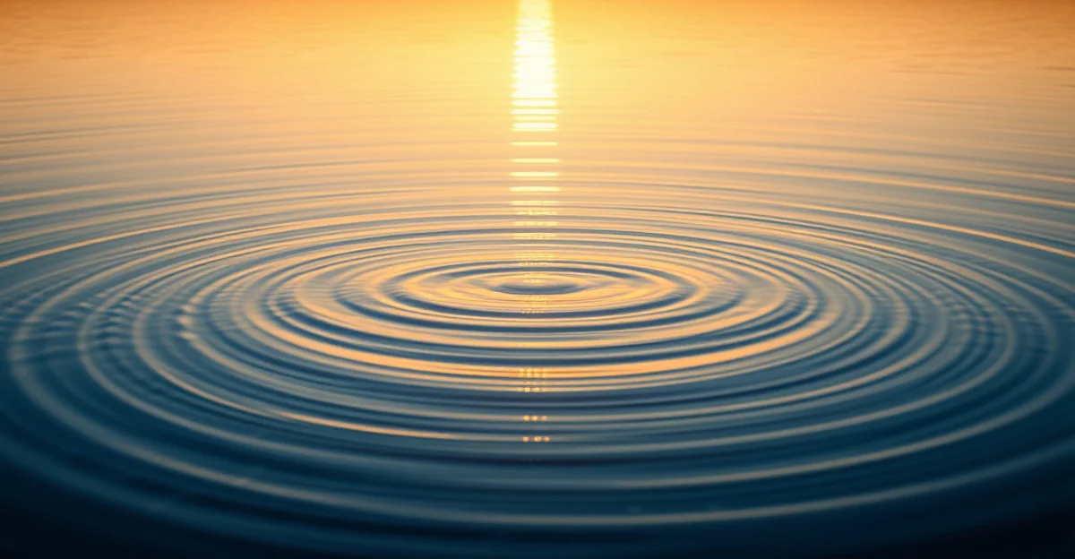 잔잔한 수면 위 부드러운 물결