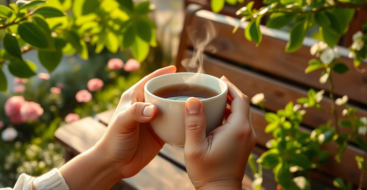 차분한 호숫가 풍경과 잔잔한 물결