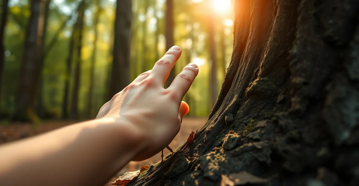 a quiet forest path in morning light