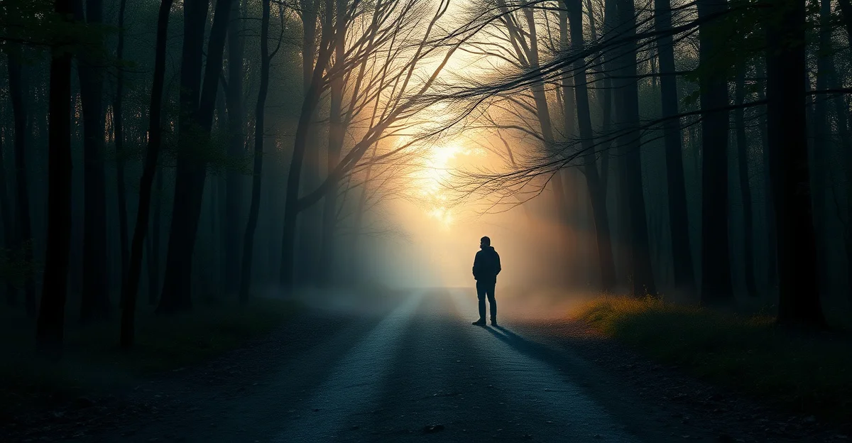 고요한 숲의 아침빛