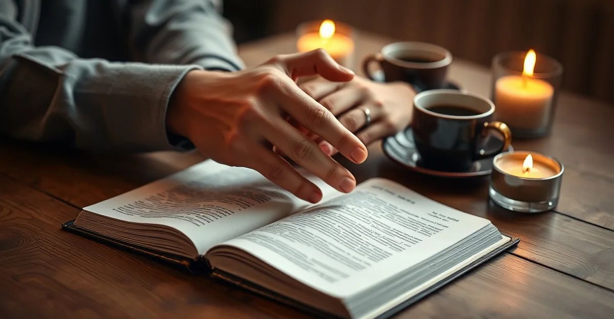 따뜻한 조명 아래 두 손이 마주잡고 있는 모습