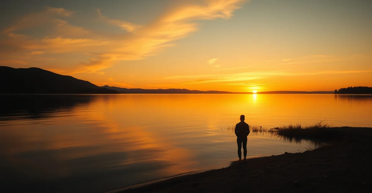 따뜻한 차를 마시는 손, 정원의 햇빛