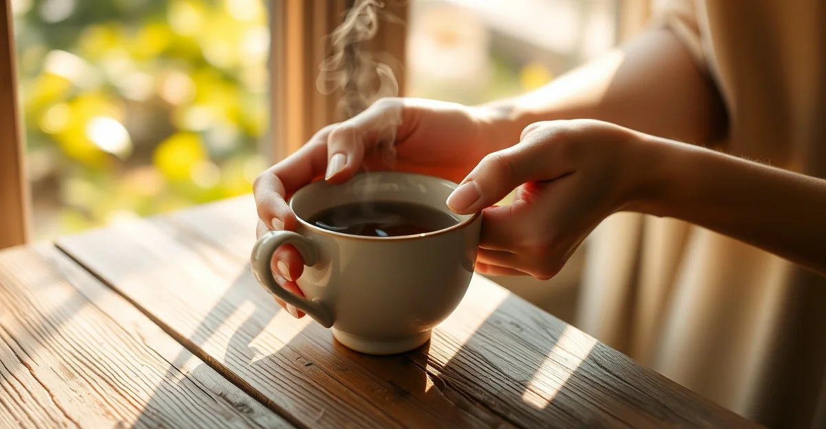고요한 숲길의 아침 햇빛