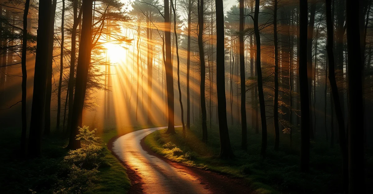 따뜻한 차를 들고 있는 손과 평화로운 정원