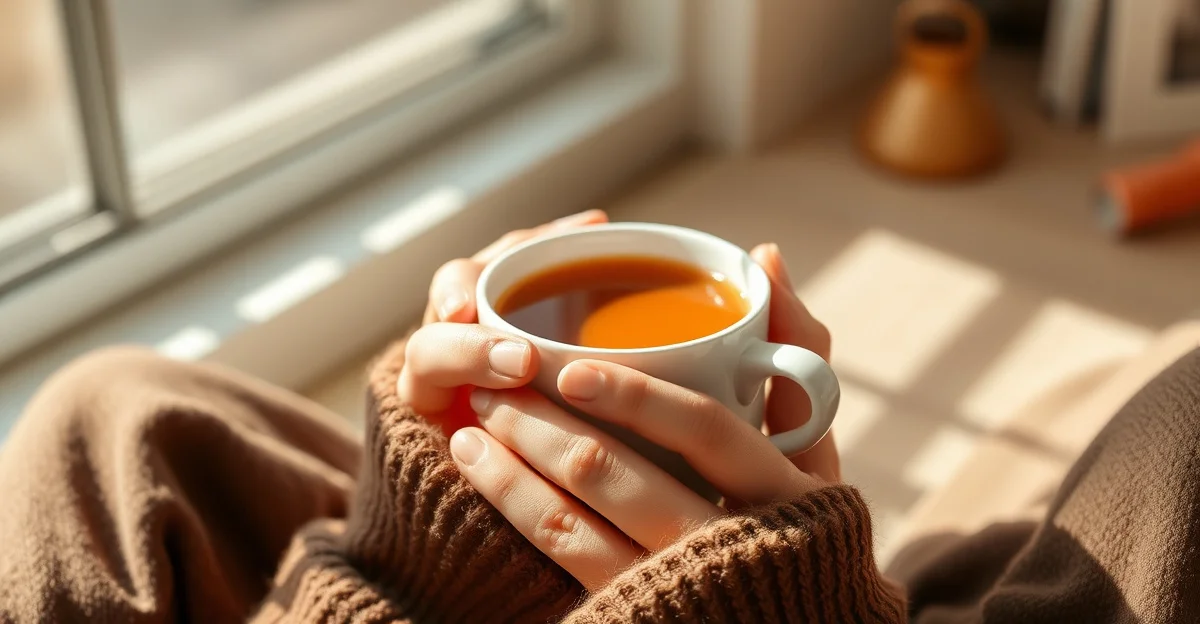 조용한 창가에서 바라본 저녁 하늘