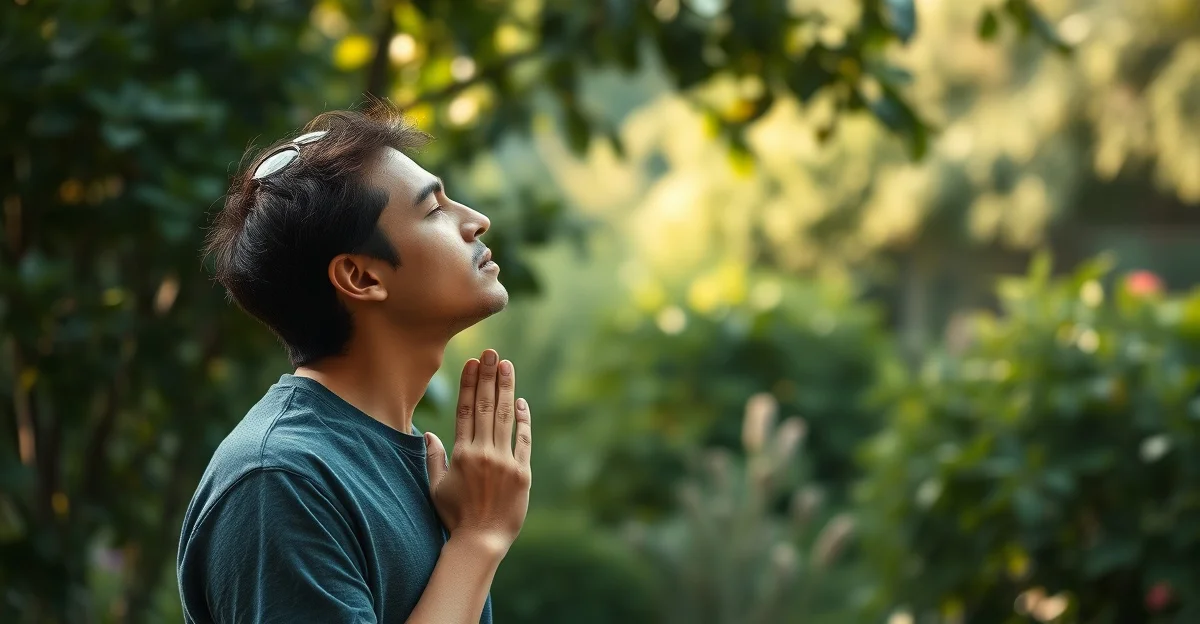 맑은 날씨에 창밖을 바라보는 모습