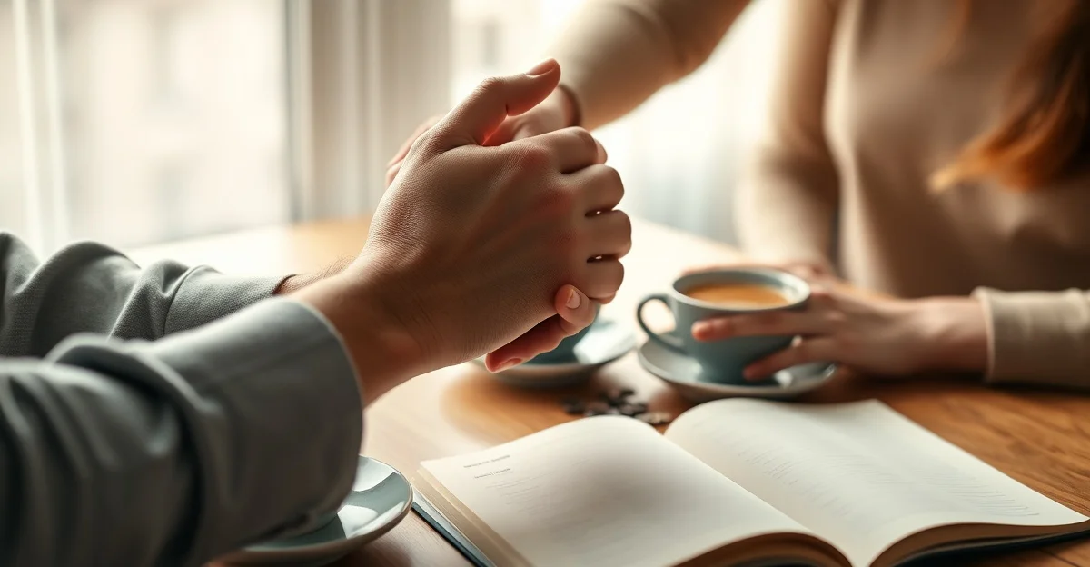 따뜻한 손을 맞잡는 모습