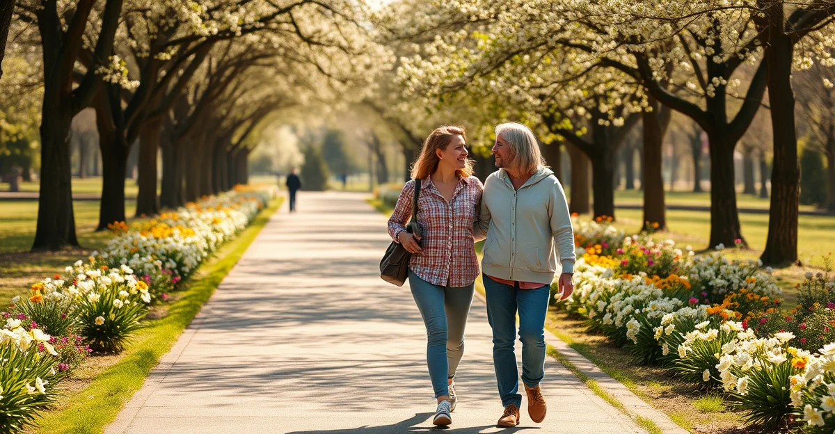 고요한 숲길의 아침빛