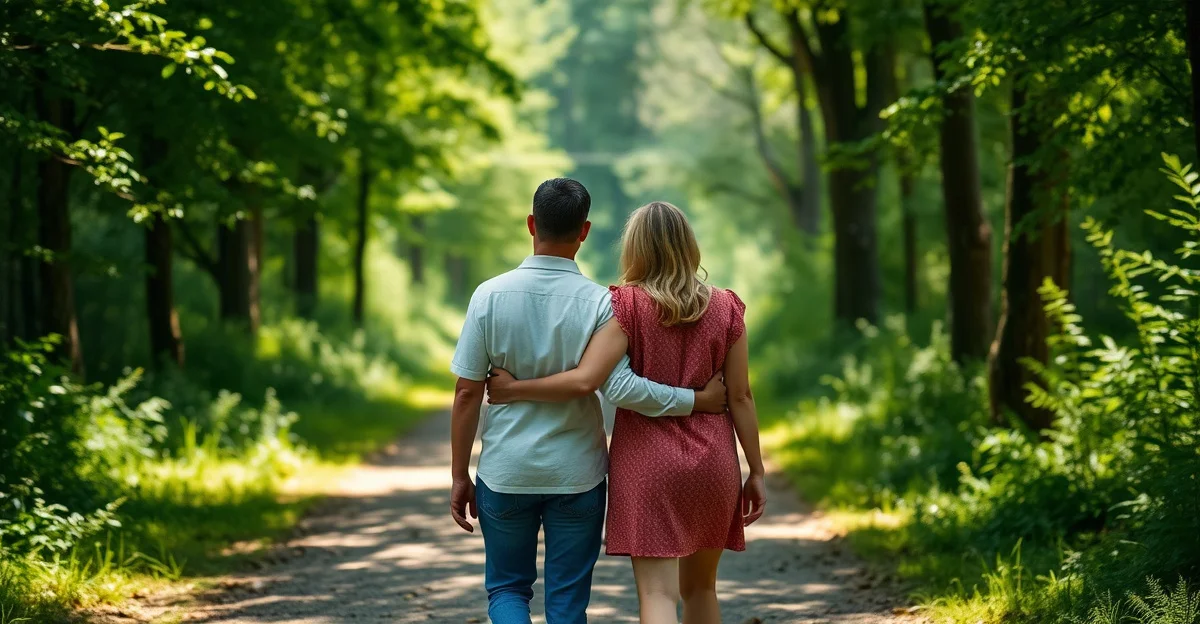 잔잔한 연못 위로 햇살이 내려앉는 모습