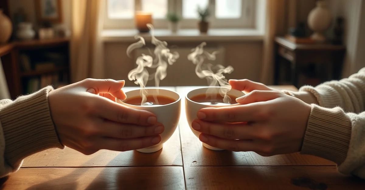 조용한 숲 속 오솔길이 햇빛으로 밝혀져 있다