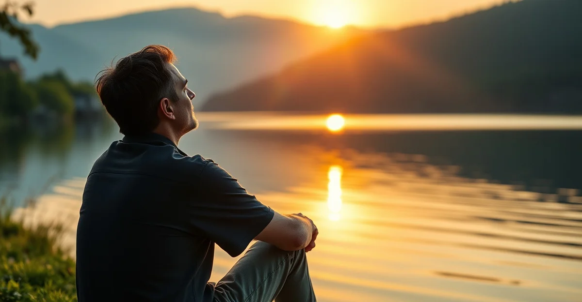 따뜻한 차를 손에 들고 있는 모습