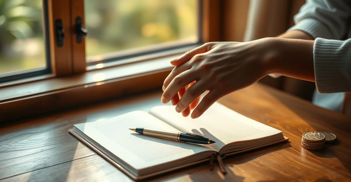 따뜻한 차를 마시는 손들 정원에서