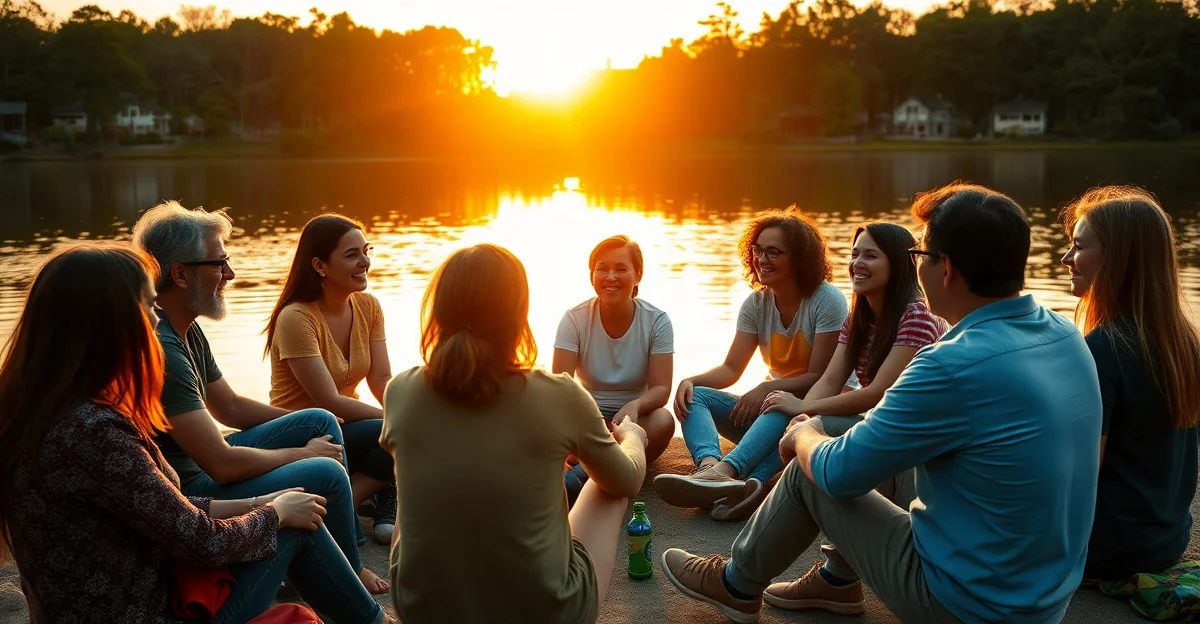 hands holding warm tea in a garden