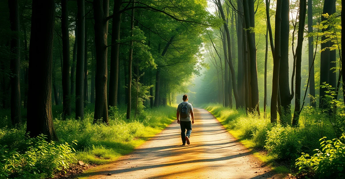 morning light filtering through quiet forest paths