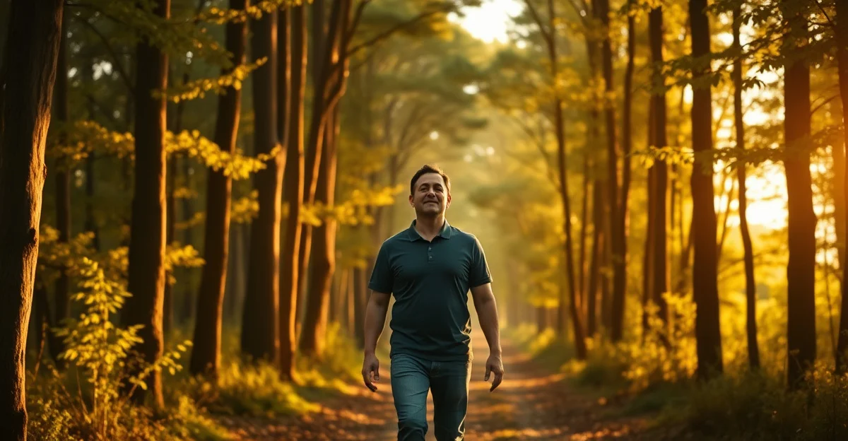 a quiet forest path in morning light
